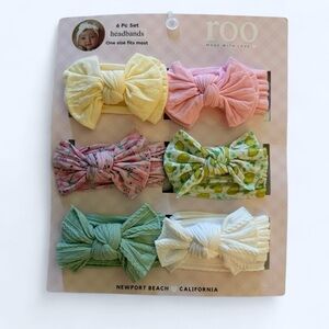 Roo Made With Love Baby Girl Headband 6 Piece Set